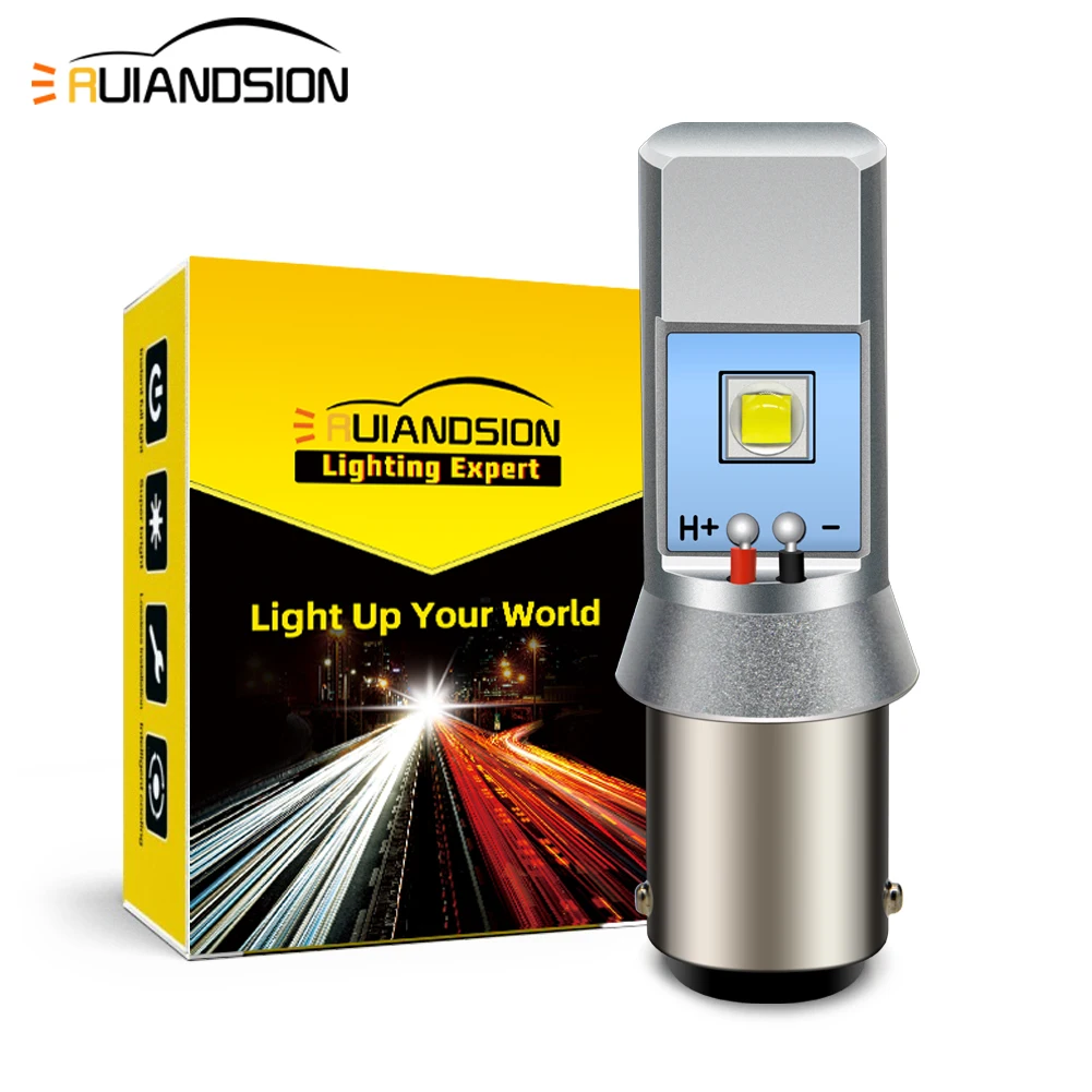 

Ruiandsion BA15D LED Bulbs Cree Tail Light Bulb Rear Light Brake Light High Low Light 6V 12V 24V White Light