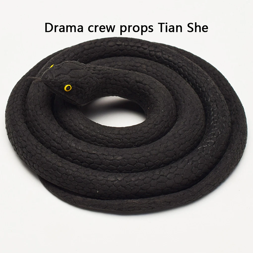 Waterproof Rubber Snake Simulation Soft Halloween Props Shocking Fake Snakes Tricky Prank Prop for Decorations Livid