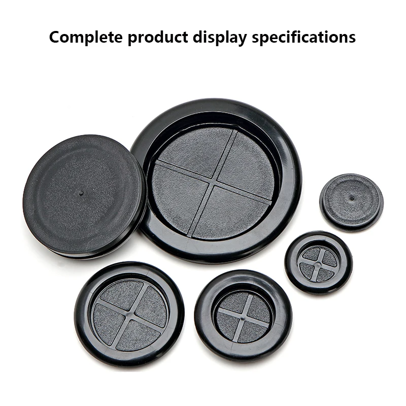 Black Rubber Protective Coil Buckle Type Grommet Seal O-ring Sealing Cap Hole Plug For Protection Wire Cable Air Pipe Round Tube