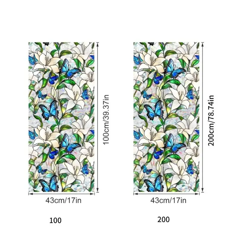 Buntglas-Fensterfolie, Fenster-Sichtschutzfolien, Regenbogen-Glasfenster-Aufkleber für Zuhause, Auto, Büro, Fensterdekorationen – Detail 6