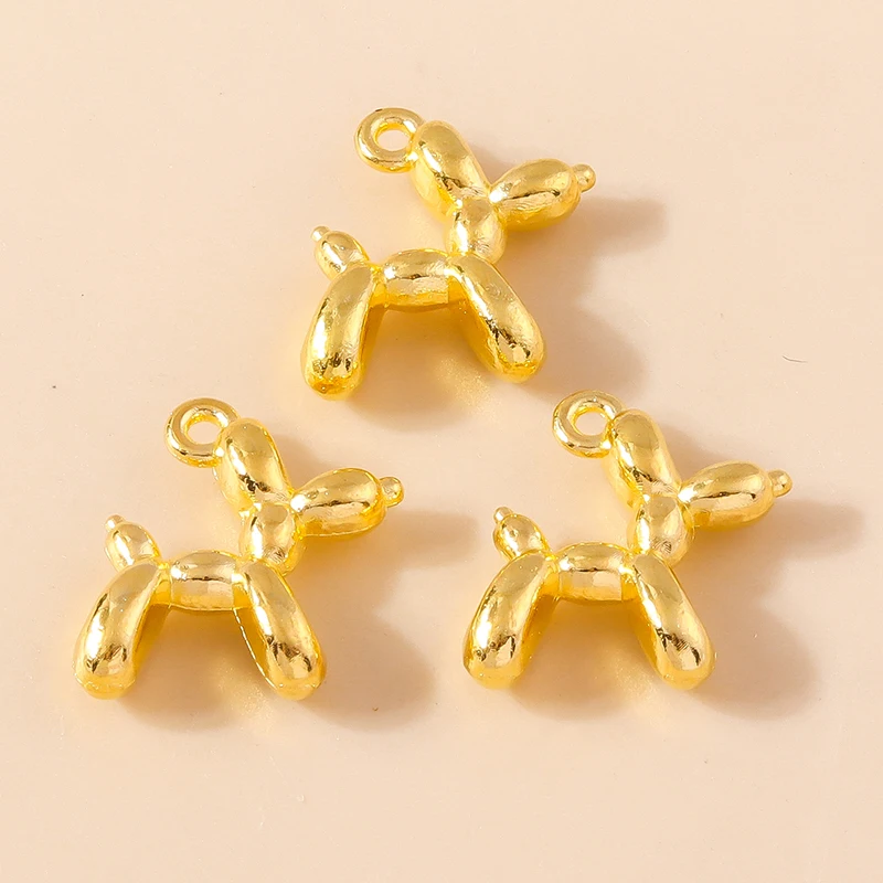 10Pcs New Cute Colorful Creative Dog Charms for Dangle Earring Necklace Lovely Animal Puppy Dog Pendant Handmade Jewelry Making