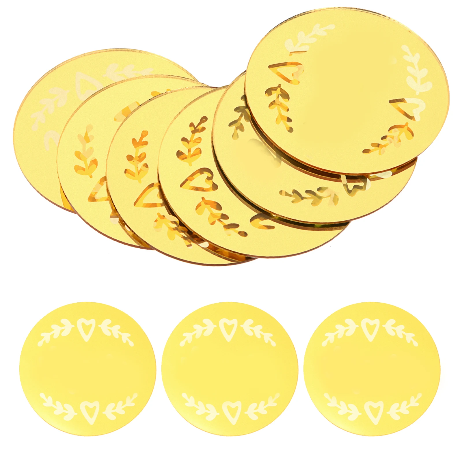 

20pcs Cake Decorations Golden Mom Theme Happy Mother's Day Party Cupcake Toppers Baking Ornaments DIY Cakes Round Toppers