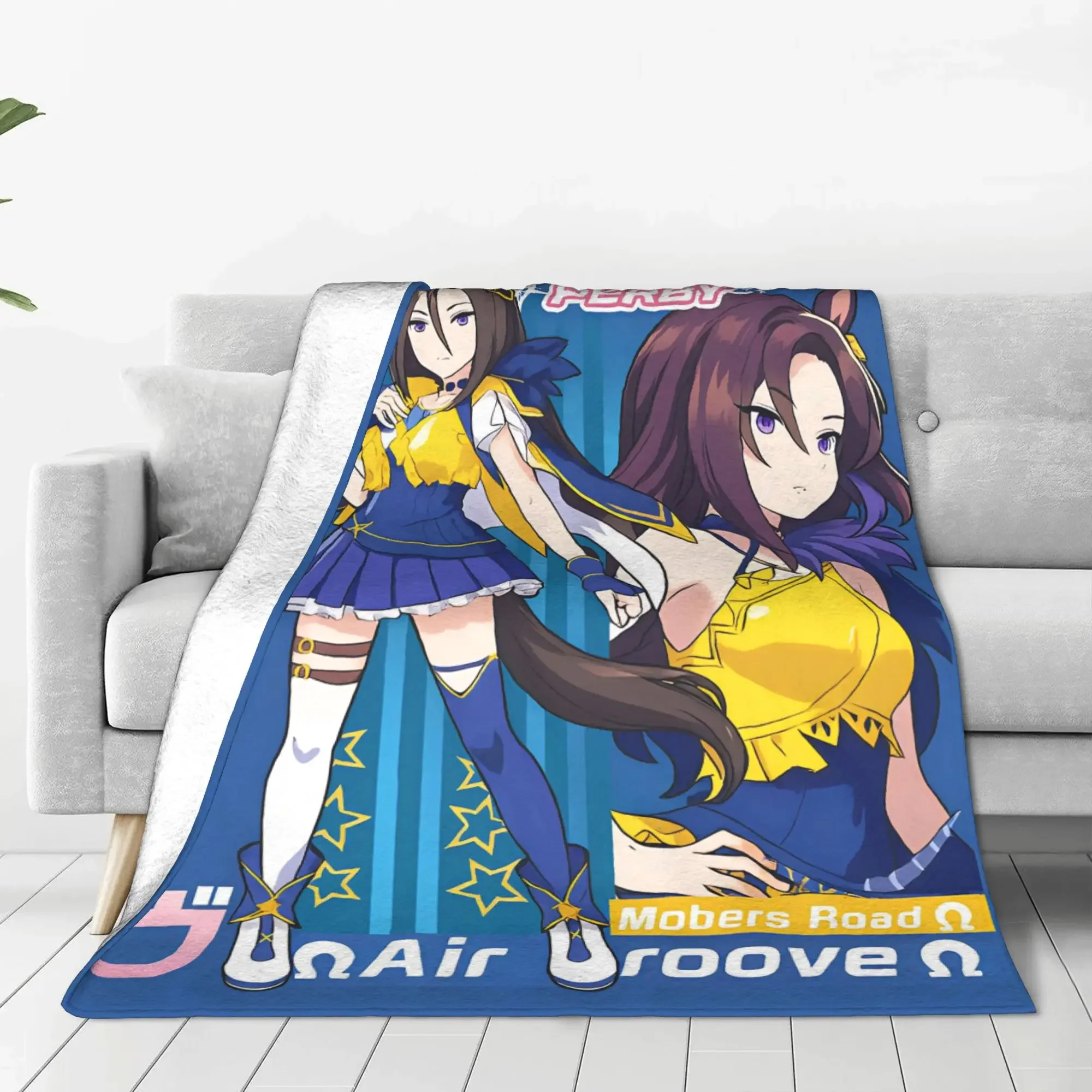 

Super Warm Plush Throw Blanket for Boys Girls Flannel Bedspread for Bedroom Air Groove Horse Girl Prettys Derbys Design