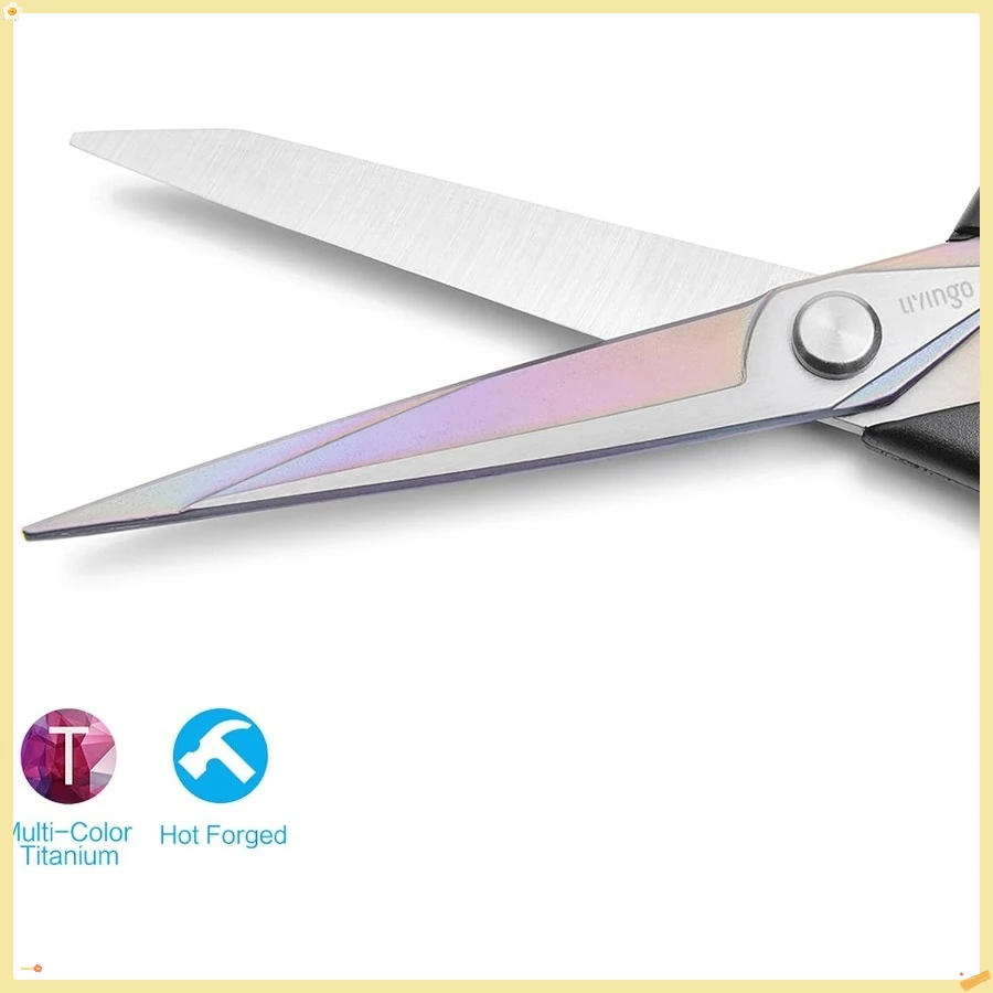 Premium kleermakersschaar, robuust, multifunctioneel titaniumcoating, gesmeed roestvrij staal, naaistof, leer
