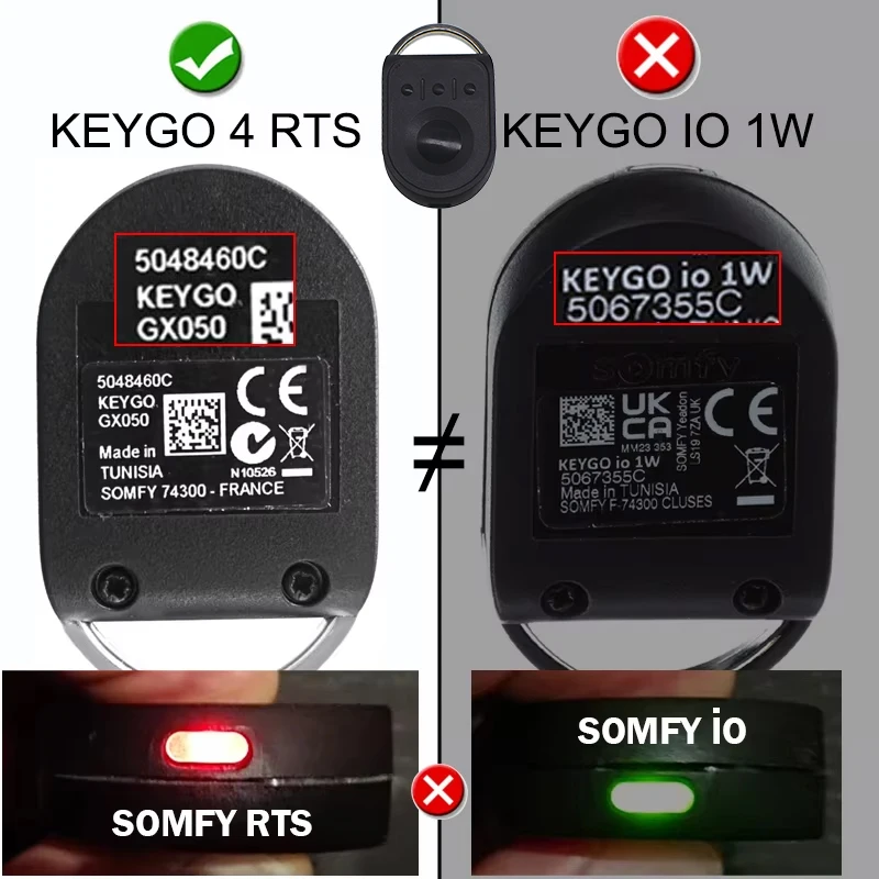 عرض خاص جهاز التحكم عن بعد للمرآب Somfy Keygo 4RTS متوافق مع Somfy Keitys NS 2 4 RTS 2RTS 4RTS 433.42MHz فتحت باب البوابة