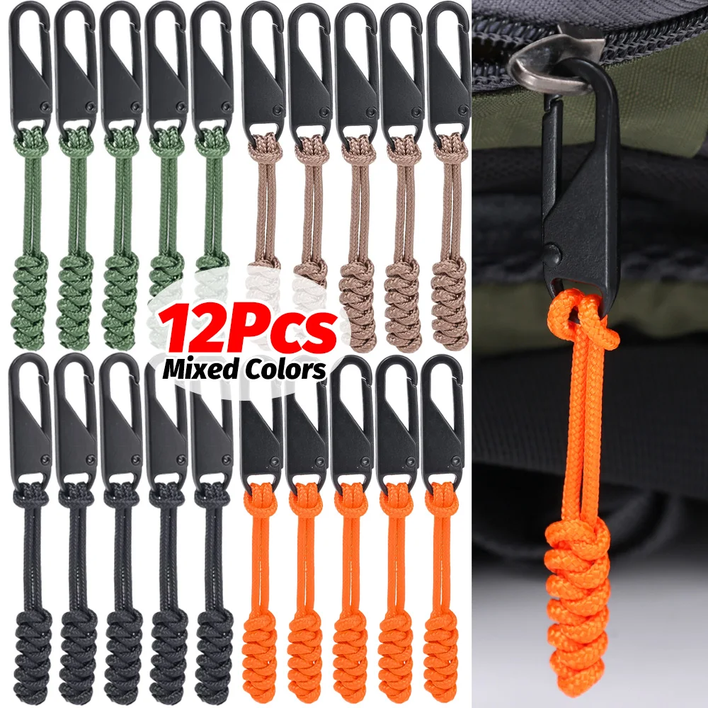 Braided Rope Zipper Pullers for Bags Clothes High Quality Detachable Metal Replacement Zipper Puller Head Convenient Sewing Tool