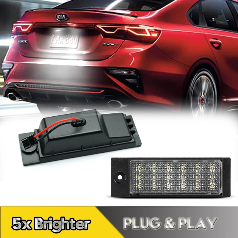 

2Pcs No Error For Kia XCeed Cerato Forte K3 2018-2022 LED Number License Plate Light Lamps For Hyundai IX35 Tucson 2015-2018