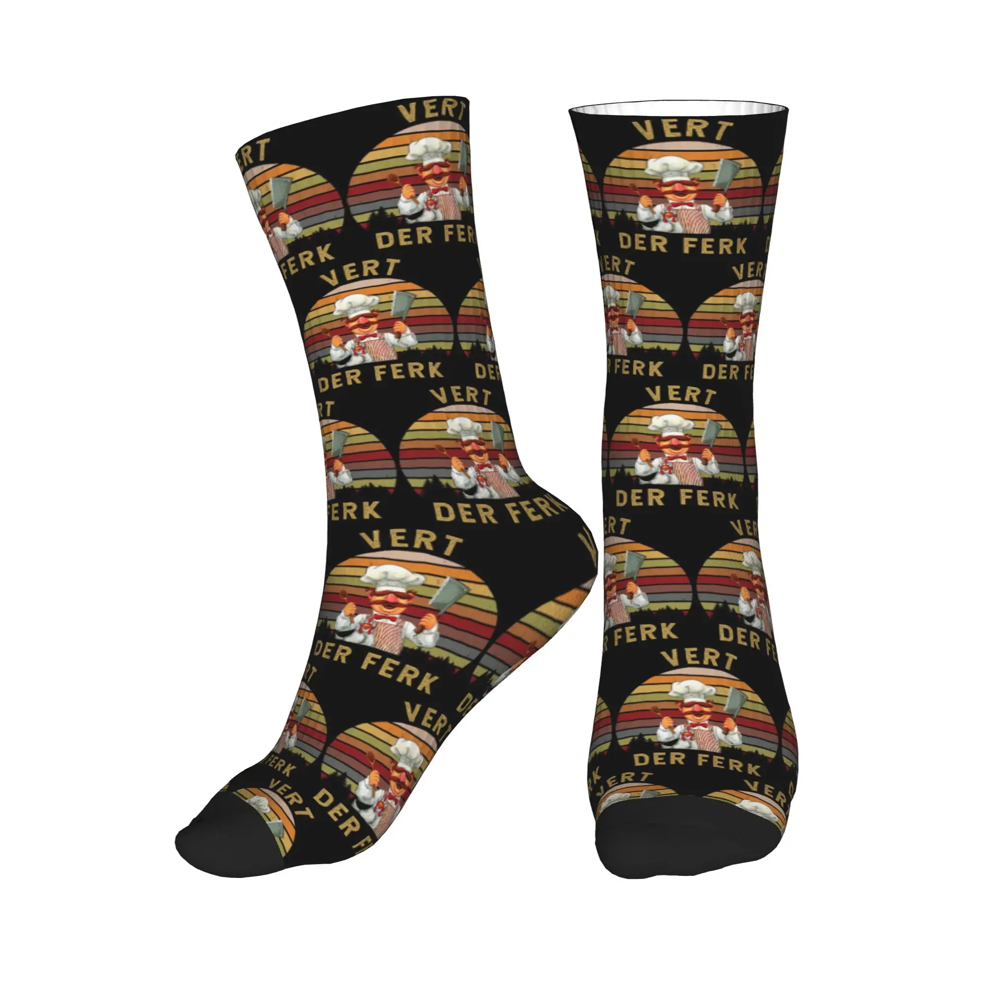 

All Seasons Swedish Chef Sport Middle Tube Socks Super Soft Crew Socks Fashion Stockings for Men Women
