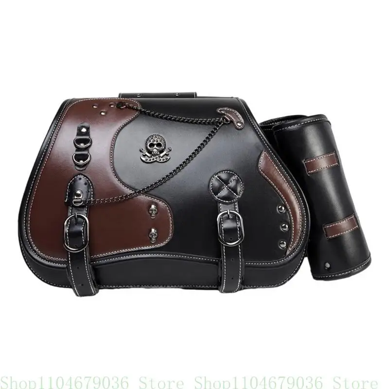 

1 пара седельных сумок, мотоциклетная сумка для инструментов, дорожная сумка для хранения багажа, седельная сумка для мотоцикла в стиле ретро, боковая сумка, сумка