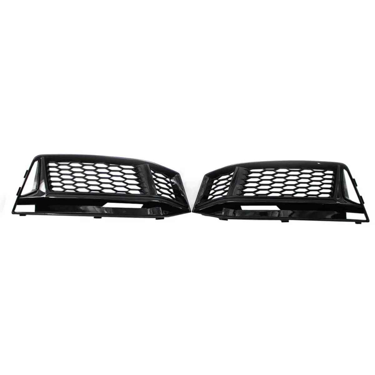 Car Front Bumper Fog Light Grille Cover for Audi A4 B9 S-Line 2016 2017 2018 Left Right Honeycomb 8W0807681F 8W0807682F