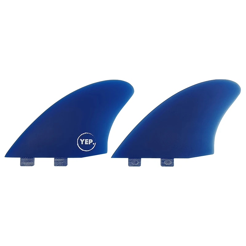 UPSURF-FCS Surfboard Fin K2 dubbele tabs, glasvezelvinnen, wit, zwart, blauwe kleur, kielvin, dubbele vin, hoge kwaliteit