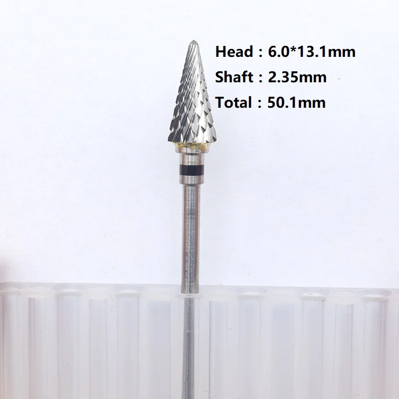 

EasyNail~3/32 '' Cone Black Tungsten Steel Nail Drill Bit nail tools Carbide Nozzle Gel remover Nail Cleaner Millings Bit