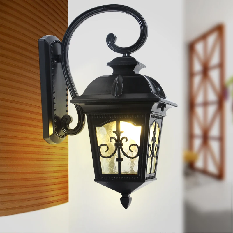 Europeu impermeável ao ar livre LED Wall Lamp, Corredor Sconce, Villa e Varanda, Corredor e Pátio, Fixture Lamp