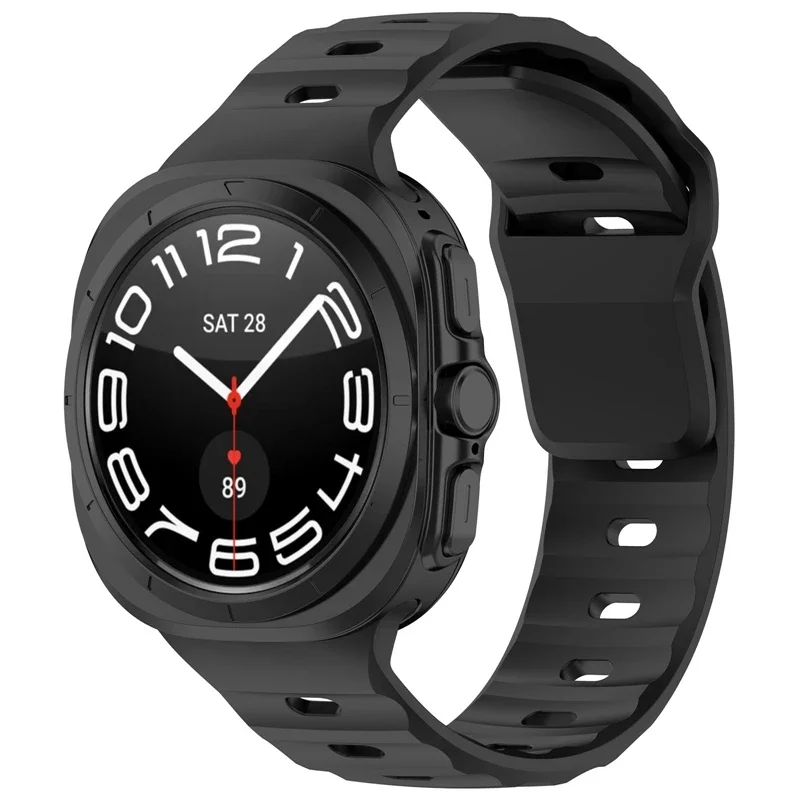 Correa de silicona para Samsung Galaxy Watch 7 Ultra 47mm, pulsera deportiva de repuesto, correas de reloj 7 Ultra