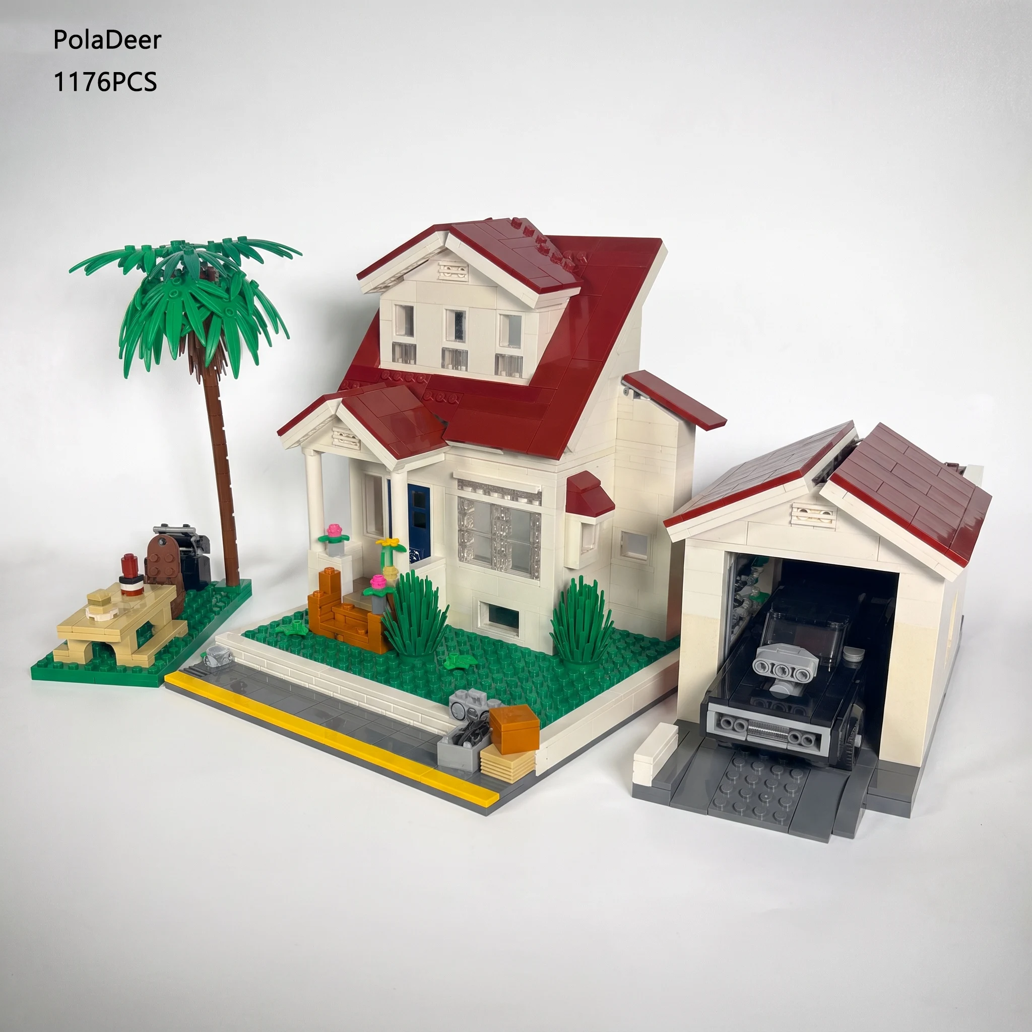 PolaDeer 1176-teiliges Toretto-Familienhaus MOC-Baustein-Set, Hobby-Bausatz, Modellspielzeug, Geburtstagsgeschenk für Kinder – Detail 2