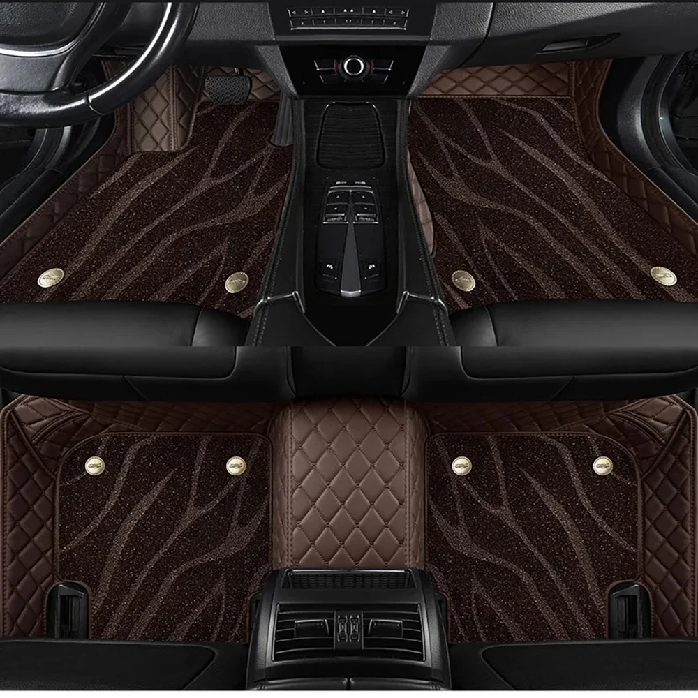 Double layer 5D Custom Car Floor Mats For Cadillac Escalade Auto Carpets Foot liners car Accessories voiture
