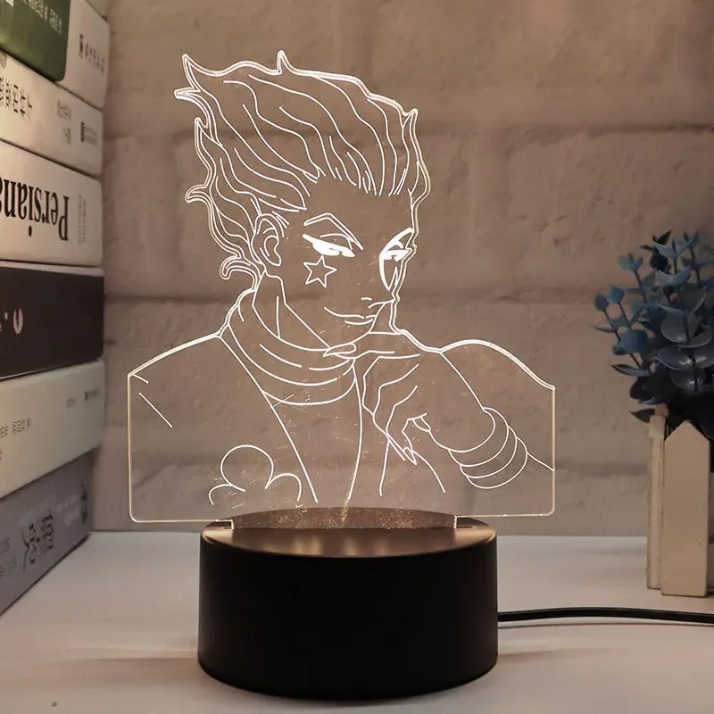 Hunter X Hunter Hisoka Lamp Killua and Gon Led Night Light for Kids Bedroom Decor table light Christmas Gift Acrylic 3d Lamp