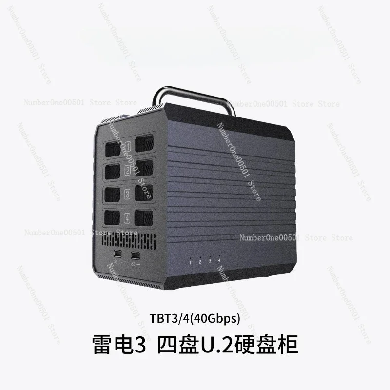 

Thunderbolt 3 4 5 4-Bay U2 U3 SSD RAID Enclosure for DIT Video Editing Desktop Storage
