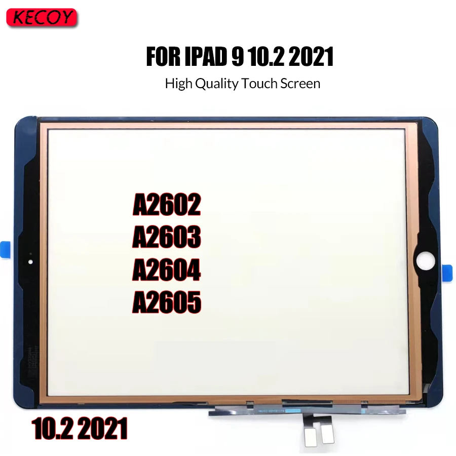 1Pcs For ipad 9 9th 10.2“ 2021 Front Touch Screen Digitizer Glass Sensor Replacement Display A2602 A2603 A2604 A2605 Touchscreen