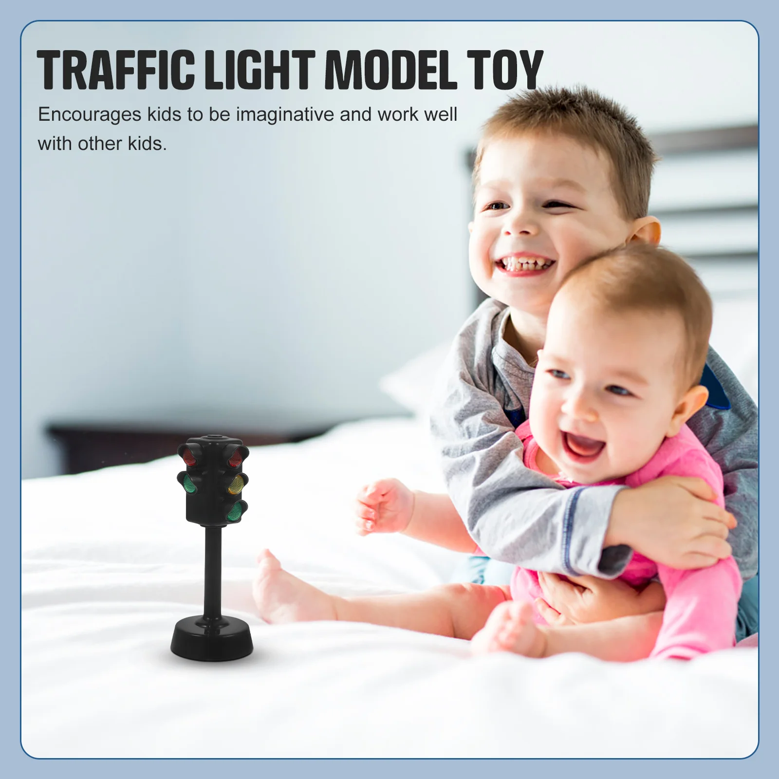 2 Pcs Traffic Crosswalk Signal Kids Toys Model Signs for Teaching Child Green Light