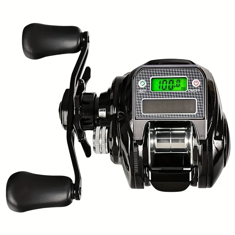 Digital Display Electronic Fishing Reel Baitcasting Wheel Water Depth Measurement Magnetic Brake 10kg for Freshwater Saltwater