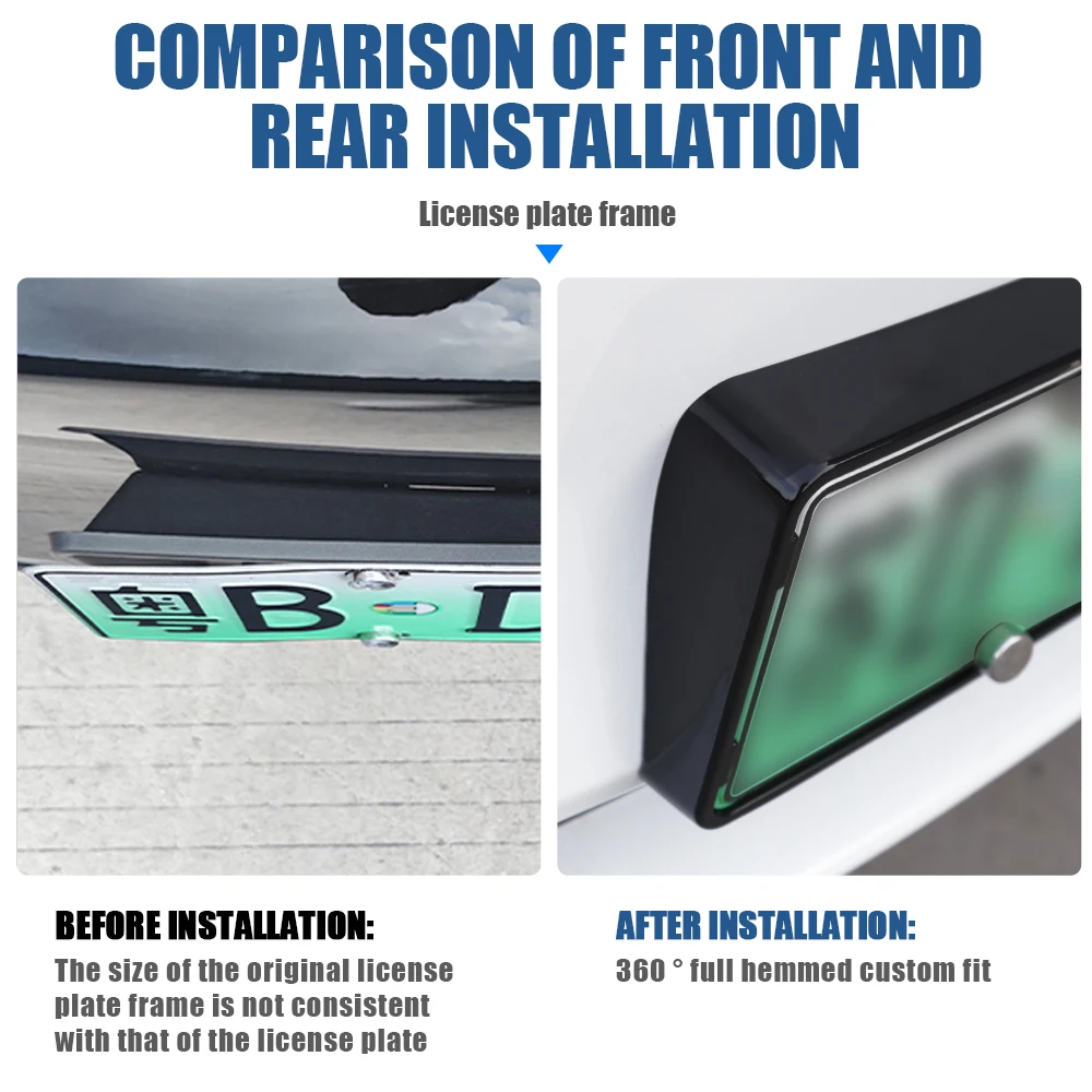 1Pcs Front License Plate Frame License Plate Fixed Base Bracket Waterproof Rust proof For Tesla Model Y 2022 Auto Accessories