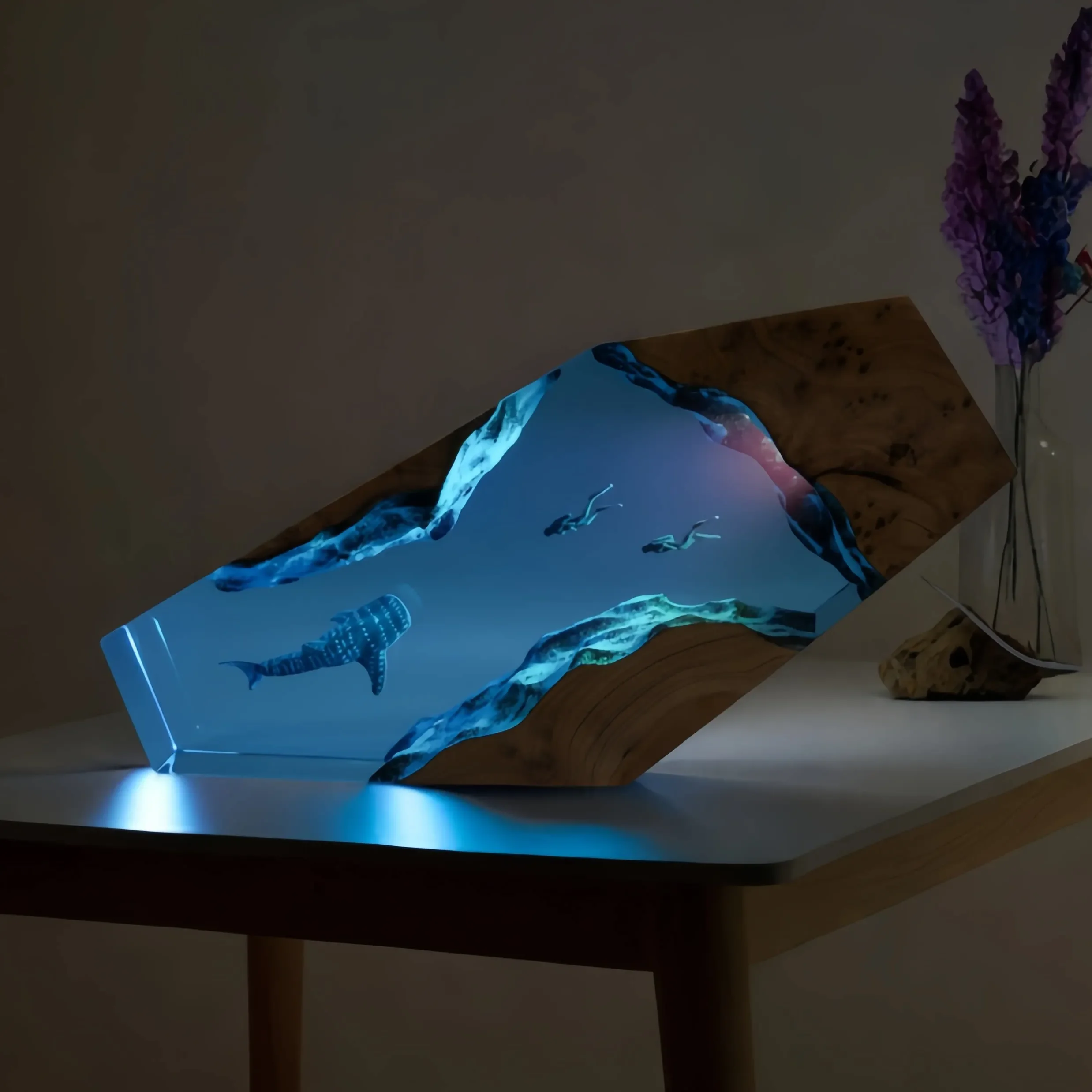 CL Diver Ocean Wind Deep Sea Exploration Bedroom Decoration Bedside Atmosphere Night Light Tabletop Ornament