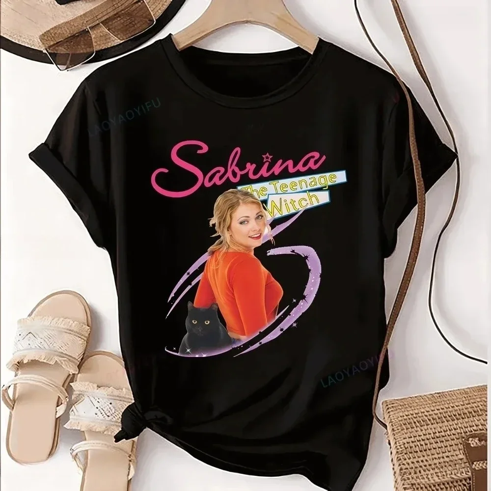 Camiseta Vintage Sabrina The Teenage Witcht, camiseta Vintage de bruja, camiseta Harajuku de tendencia neutra, camiseta gráfica, camisetas gráficas