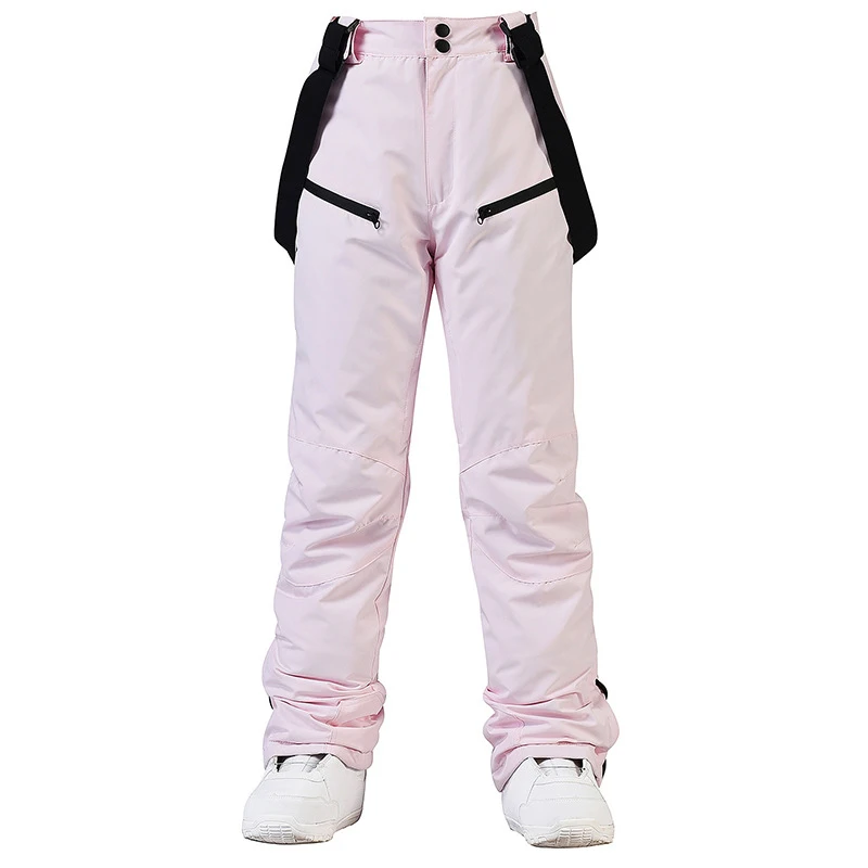 -30 ℃ Ski Strap Pants for Warm and Thick Waterproof Workwear men and women Single board double board ski pants