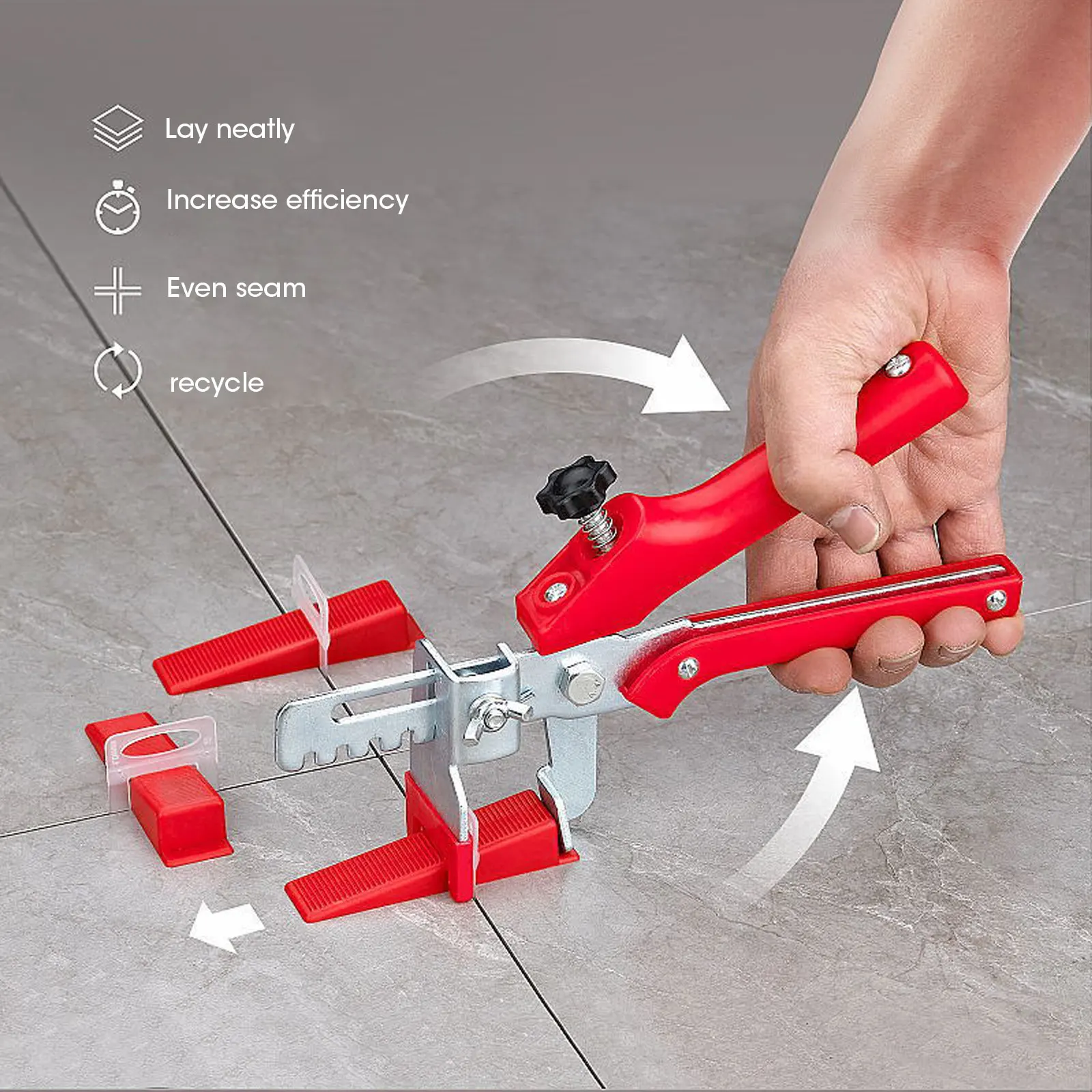 Wall Tile Leveling System Leveler Clip Spacers Plier Floor Installation Tile Alignment Tool for Tile Thickness 3-12mm