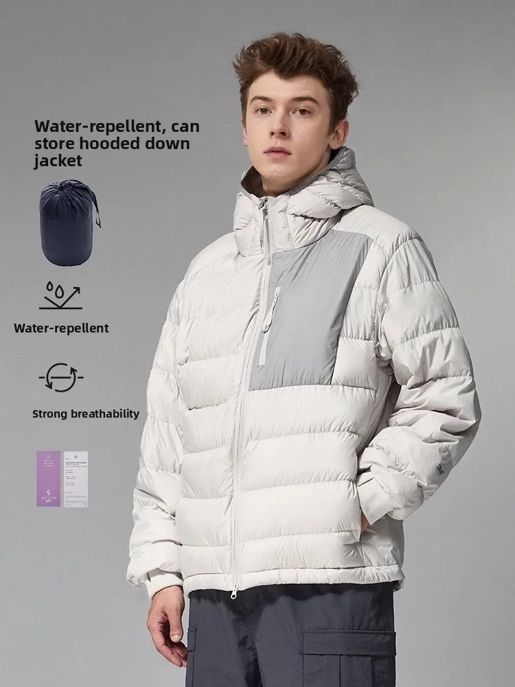 

UNF водонепроницаемый пуховик с капюшоном Jaet 90 Du down, мужская и женская новая осенне-зимняя молодежная повседневная одежда из полиэфирного волокна