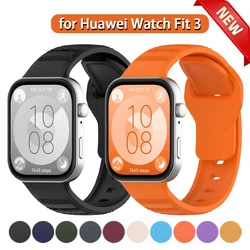 Sport Silicone Strap For Huawei Watch Fit 3 Breathable Smartwatch Replacement Wristband Bracelet for Huawei Fit3 Watchband Strap