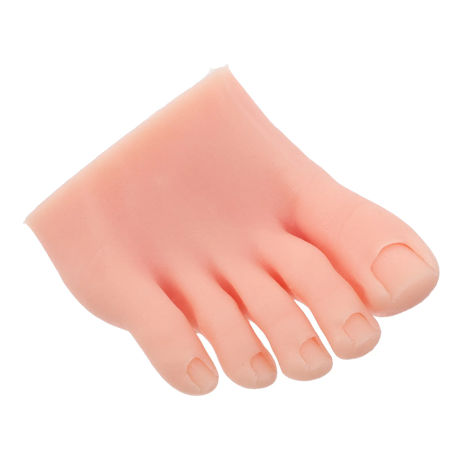 Flexible Soft Silicone Practice Foot for Nail Art Training Realistic Female Foot Shape Perfect for Nail Tips Polish Application