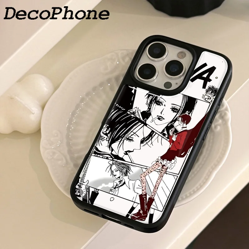 Hochwertige Comic Nana Edge Epoxy Handyhülle TPU Sturzsicher FÜR iPhone11/12/13/14/15/16/17 Pro Max AIR PLUS