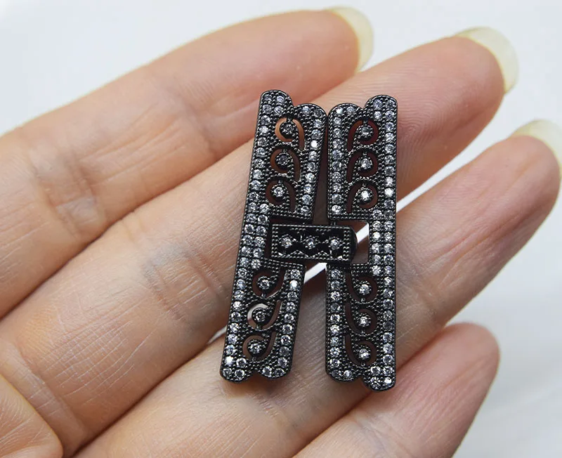 one piece 3strings white/ yellow buterfly  zircon  wholesale clasps/hooks FPPJ FOR DIY Jewelry