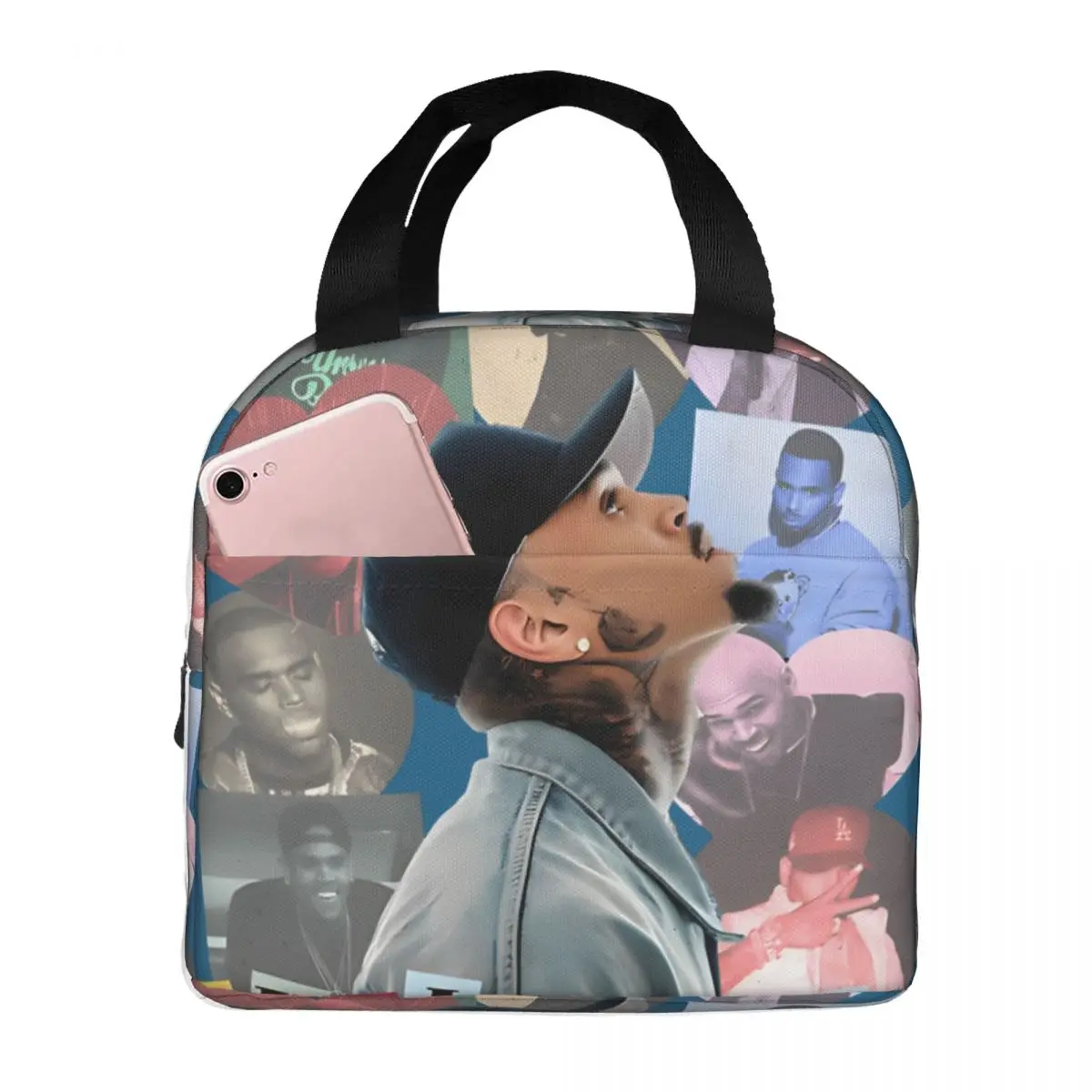 For Travel Chris Brown 11 Tour 2024 Musicchris Brown Zipper Closure Reusable Chris Brown Food Bags Girl Boy｠ Lunch Box Bag