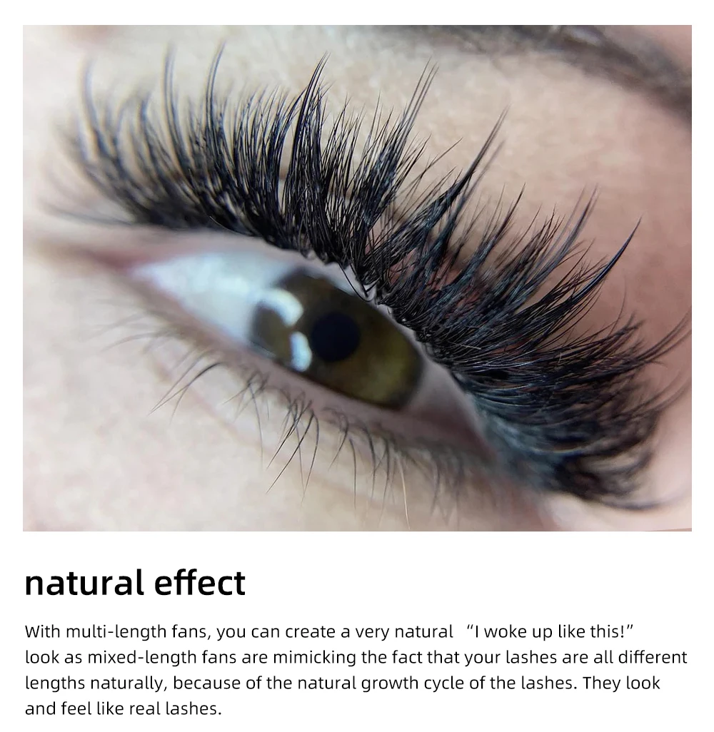 Yelix Camellia Mehrfachlängen-Wimpernverlängerungen Leichtgewichtiger Natürlicher Look Weiches Volumen Gestaffelte Falsche Wimpern Effekt-Mix-Tray – Detail 5