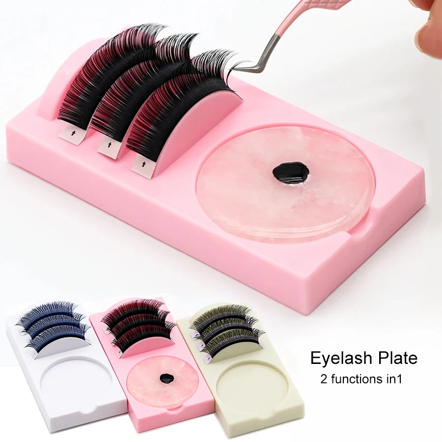 Helpful Eyelash Extension Holder and Glue Holder Reusable Lash Extension Tools Plastic Assistor Platform For Eyelash Grafting