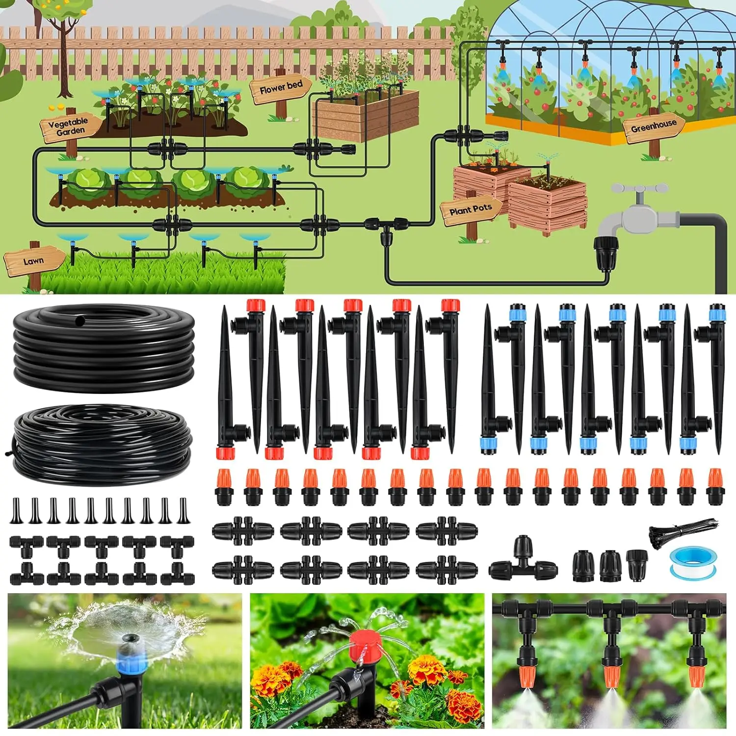 240FT Drip Irrigati… - image