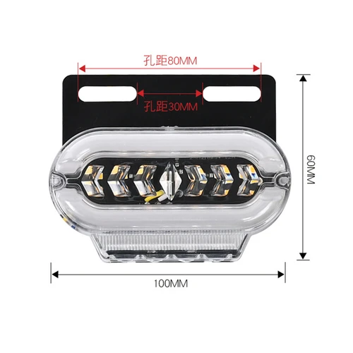 Imagen 2 del producto 10 Uds 24V LED luz de posición lateral de camión luces de liquidación de remolque iluminación lámpara de posición de señal de giro lateral ámbar blanco rojo azul