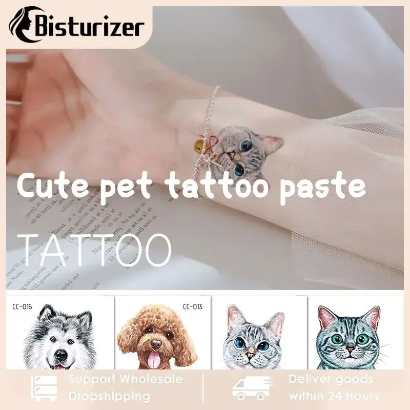 Cartoon Tattoos Children Party Makeup Flower Cat Dog Butterfly Temporary Body Art Disposable Stickers