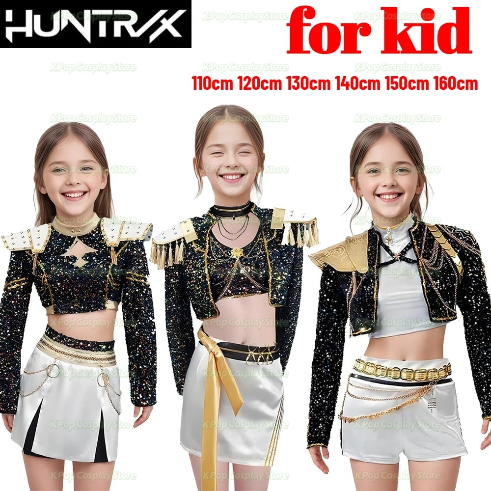 

New Black Golden Rumi Zoey Mira Cosplay KPop Demon Hunters Cosplay Costume Wig Women Kids Girls Halloween Role Play Costume