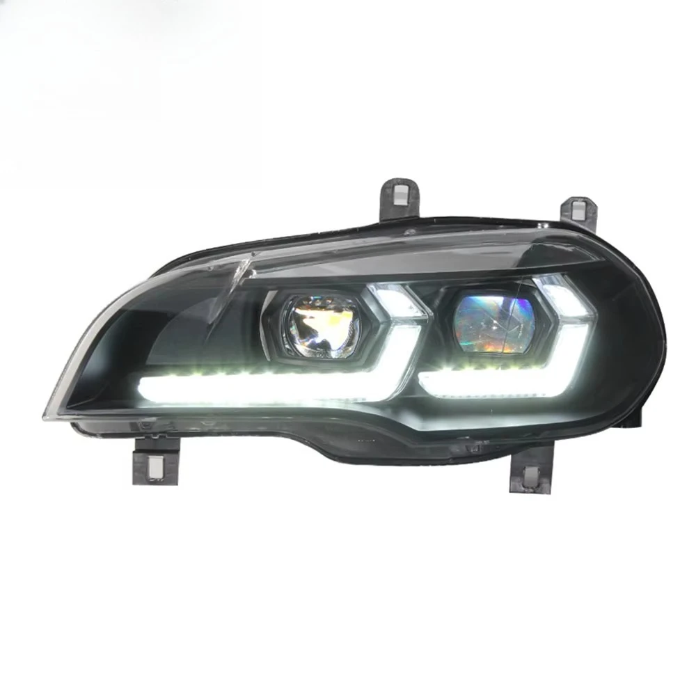 

STLFAKD Car Styling Headlights for E70X5 2007-2013Foco Head LampsLED DRL Running Turn SignalLed Projector Automotive Accessories