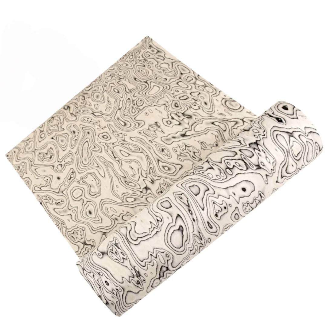 

2.5x0.58m Thick:0.5mm Engineered White Maple Burl Decorative Veneer Home woodworking furniture DIY leather-covered material