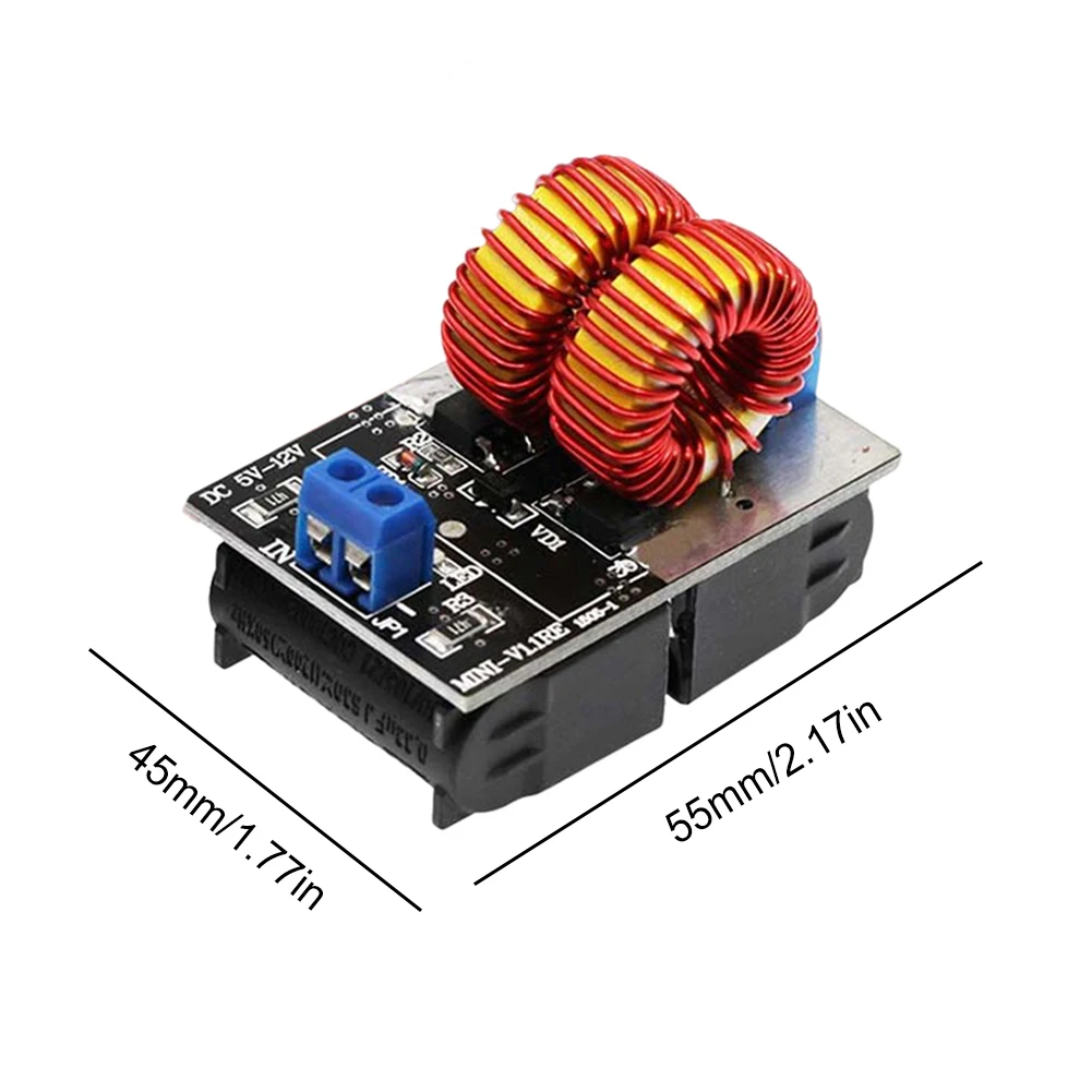120W Mini ZVS Induction Heating Board DC 5-12.0V Input Voltage Heating Driver High Frequency Power Supply Module