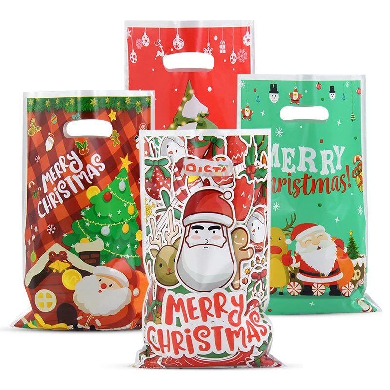 

10/20/30Pcs Merry Christmas Candy Bag Elk Santa Claus Baking Packing Bag Christmas Decorations For Home Xmas Gifts New Year