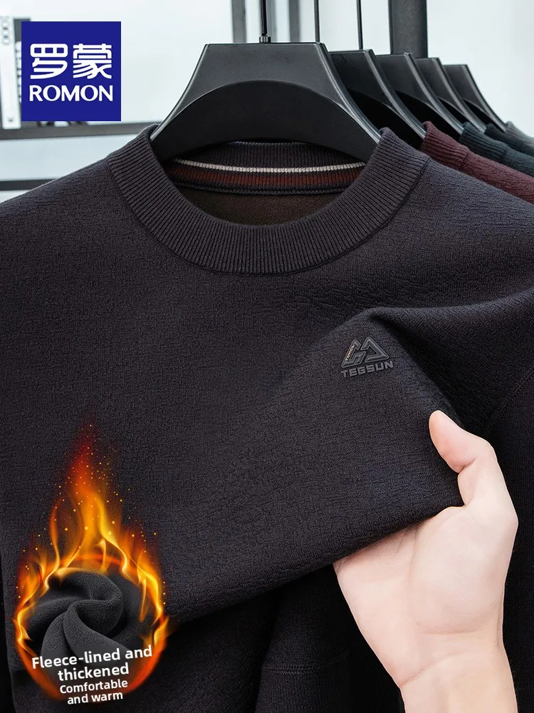 

Lnd Мужской вязаный повседневный свободный крой на подкладке, теплый круглый пуловер Ne, свитер на осень-зиму, повседневный деловой свитер