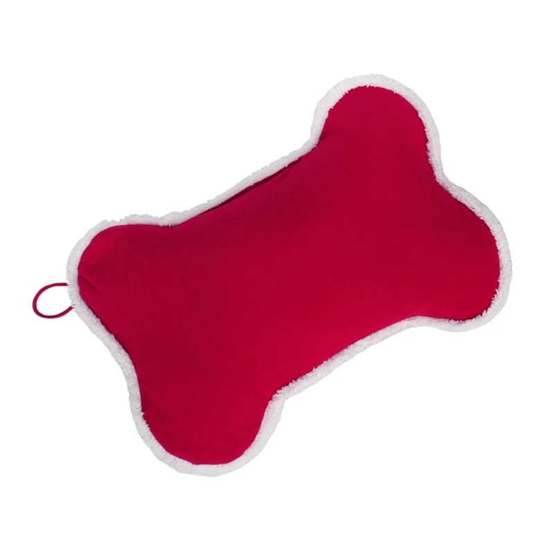 Weihnachtsgeschenkstrumpf mit breiter Öffnung und leerem Bastelfeld 3XUF – Detail 1