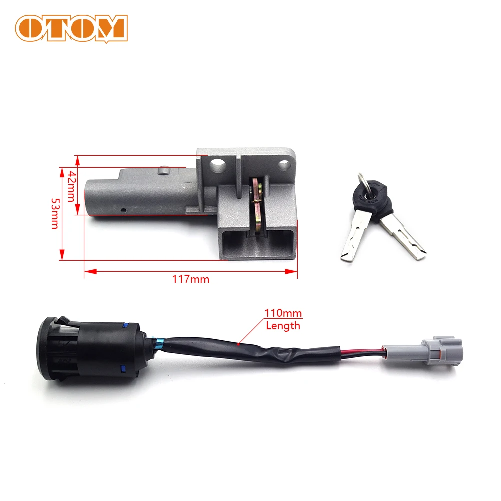 OTOM For SURRON Ignition Switch Start Electric Door Lock Key Barrel Set Light Bee Electric Off Road Motorcycle Accessories