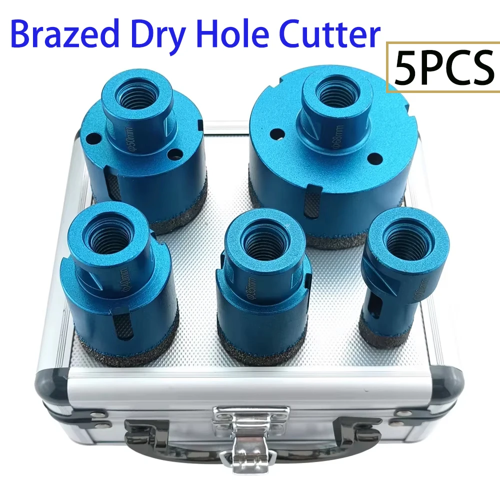 5pcs-dry-drill-m14-thread-brazing-hole-saw-set-for-drilling-holes-porcelain-tiles-granite-marble-vitrified-tile-drill-bits-tools